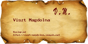 Viszt Magdolna névjegykártya